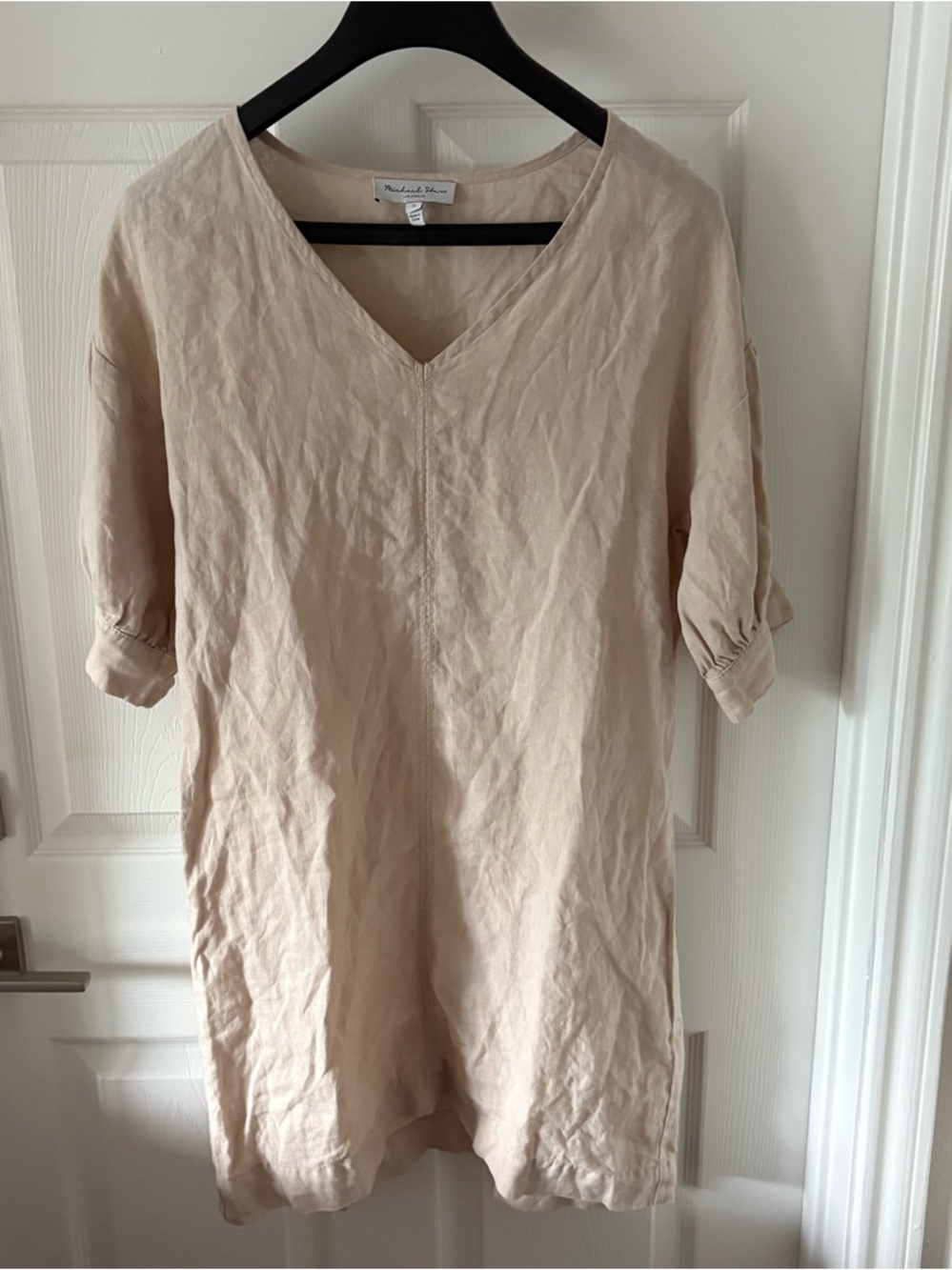 Michael Stars Linen Tunic Dress – Beige Size S